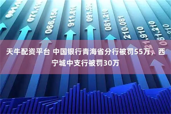 天牛配资平台 中国银行青海省分行被罚55万，西宁城中支行被罚30万